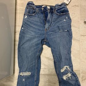 Abercrombie & Fitch ankle straight high rise curve love jean